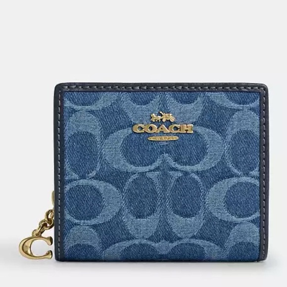 NWT✨Coach Snap Wallet In Signature Denim CDL51 - Picture 4 of 5